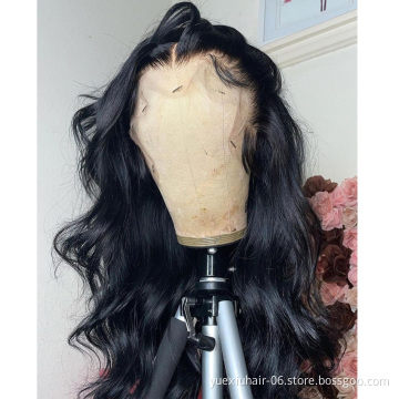 HD Lace Frontal Natural Human Hair Pre Pluck 360 Lace Front Body Wave Peruvian Human Hair Extensions Braided Wigs Vendors